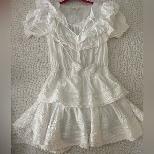 LoveShackFancy dress, size small, white, worn twice, perfect condition!